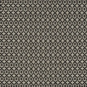 black-grey geometric jacquard fabric from Clarke & Clarke