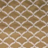 yellow geometric embroideried fabric from Clarke & Clarke