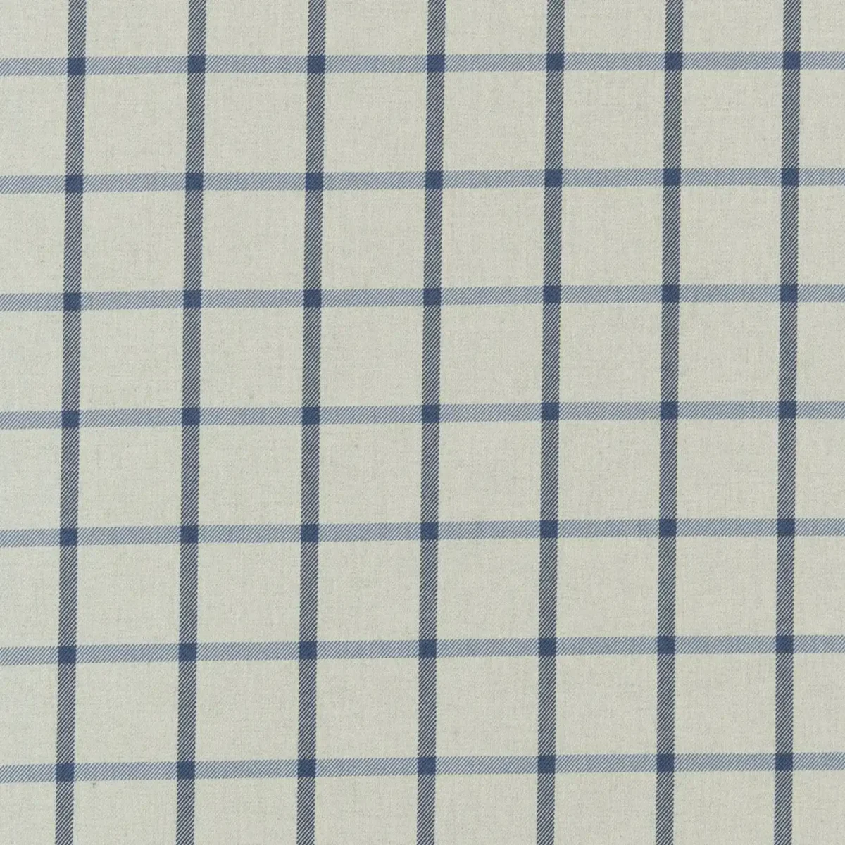Aviemore Fabric - Denim by blue checked woven fabric from Clarke & Clarke