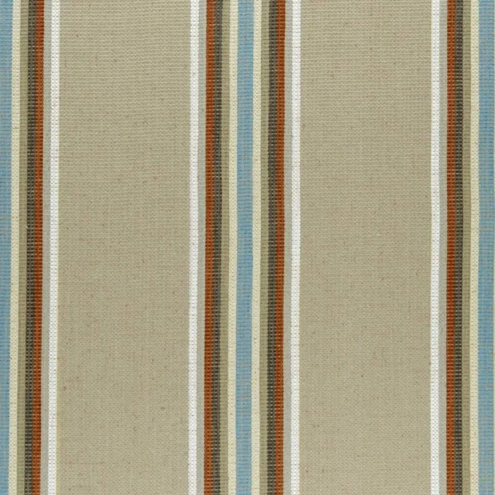 Imani Fabric - Cinnabar / Aqua swatch