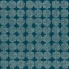 blue geometric embroideried fabric from Clarke & Clarke