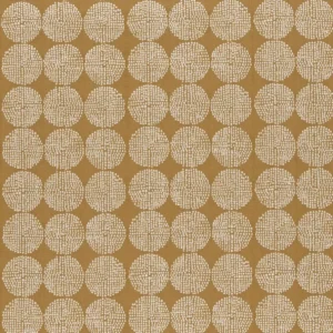 yellow geometric embroideried fabric from Clarke & Clarke