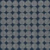 blue geometric embroideried fabric from Clarke & Clarke