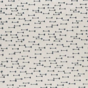 blue contemporary embroideried fabric from Clarke & Clarke