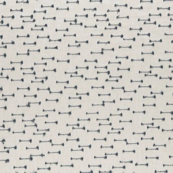 Nala Fabric - Indigo by blue contemporary embroideried fabric from Clarke & Clarke
