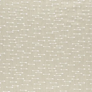 neutral contemporary embroideried fabric from Clarke & Clarke