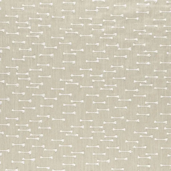 Nala Fabric - Natural by neutral contemporary embroideried fabric from Clarke & Clarke