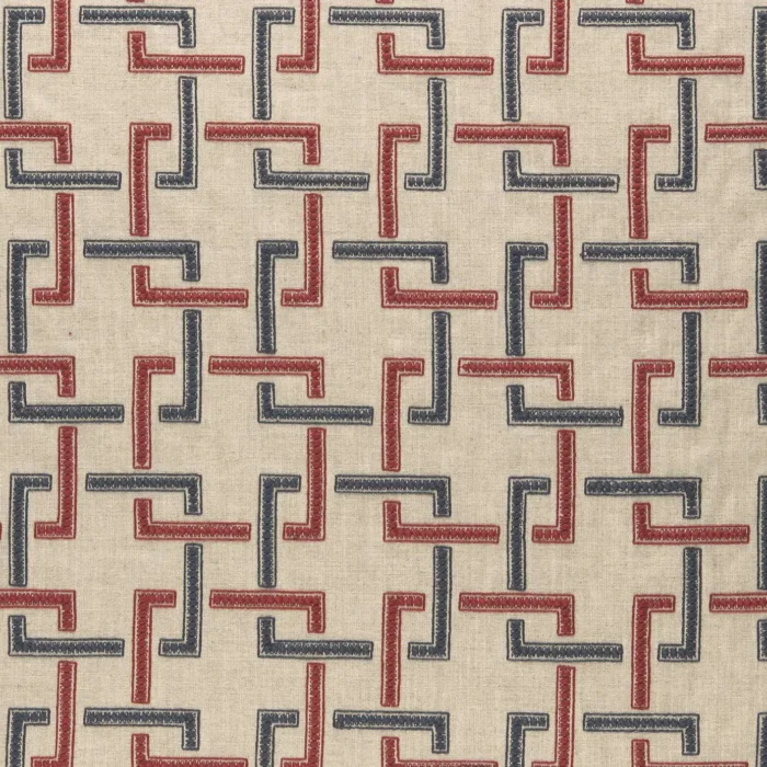 Sekai Fabric - Indigo / Red swatch