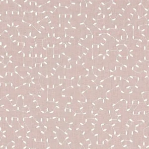 purple spotted embroideried fabric from Clarke & Clarke