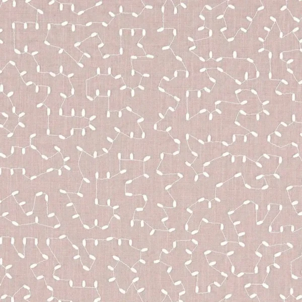 Bibury Fabric - Heather by purple spotted embroideried fabric from Clarke & Clarke
