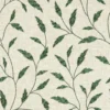 brown botanical embroideried fabric from Clarke & Clarke