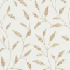 brown botanical embroideried fabric from Clarke & Clarke