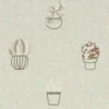 brown botanical embroideried fabric from Clarke & Clarke