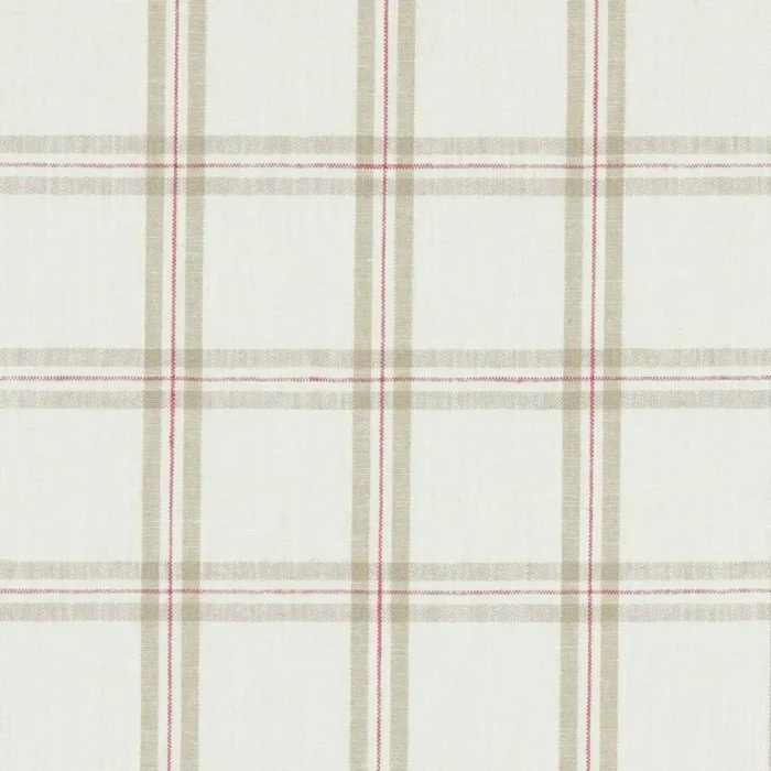 Kelmscott Fabric - Raspberry / Linen swatch