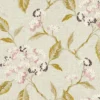 brown botanical embroideried fabric from Clarke & Clarke