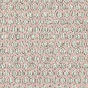 pink geometric woven fabric from Clarke & Clarke