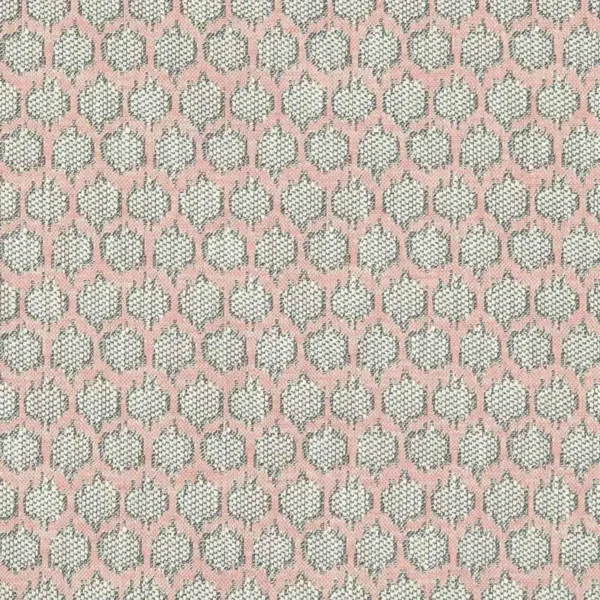 pink geometric woven fabric from Clarke & Clarke