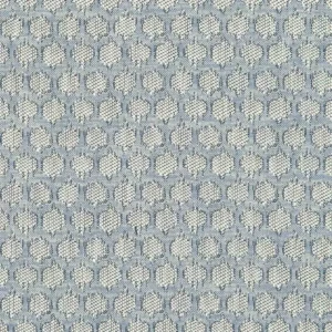 blue geometric woven fabric from Clarke & Clarke