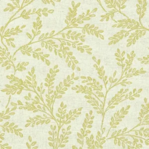 yellow botanical woven fabric from Clarke & Clarke