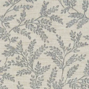 black-grey botanical woven fabric from Clarke & Clarke