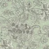 green botanical woven fabric from Clarke & Clarke