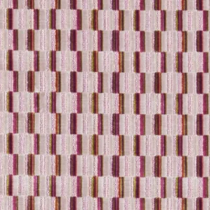 multicolour geometric velvet-chenille fabric from Clarke & Clarke
