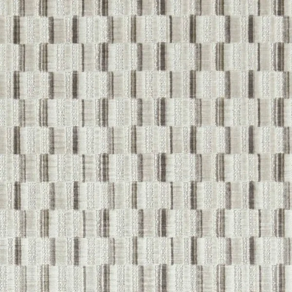Cubis Fabric - Natural by black-grey geometric velvet-chenille fabric from Clarke & Clarke
