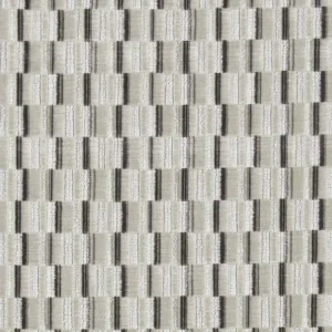 black-grey geometric velvet-chenille fabric from Clarke & Clarke