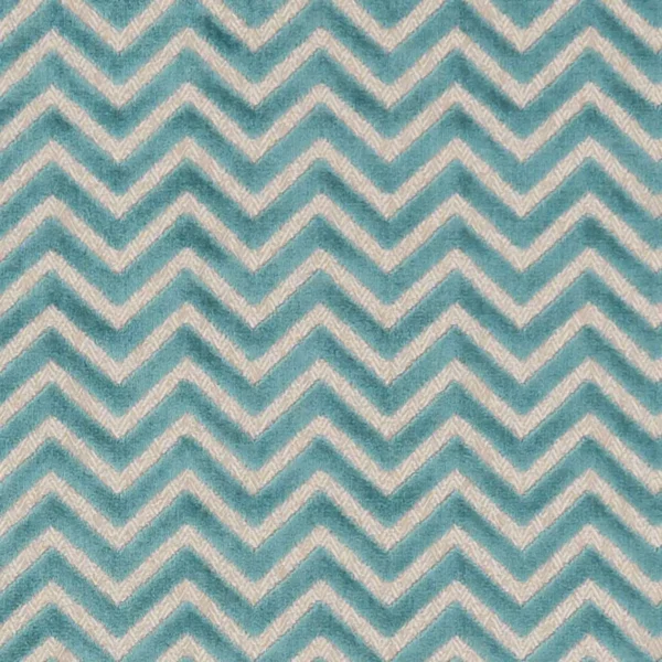 Prisma Fabric - Teal by blue geometric velvet-chenille fabric from Clarke & Clarke