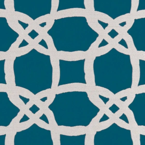 blue geometric jacquard fabric from Clarke & Clarke
