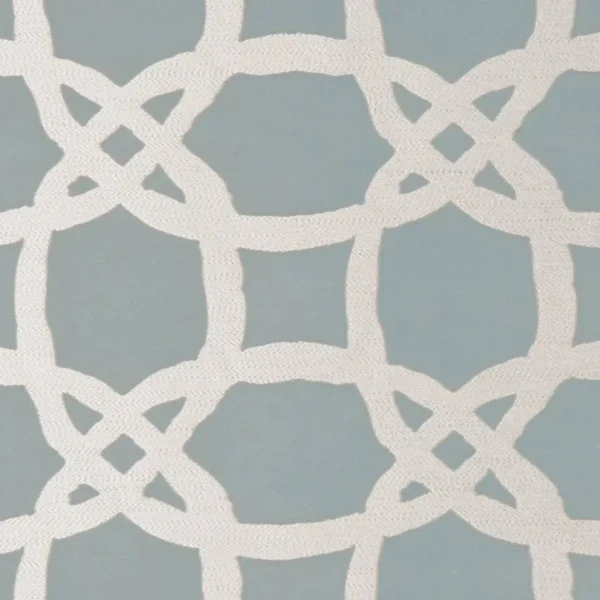 Fascino Fabric - Mineral by blue geometric jacquard fabric from Clarke & Clarke