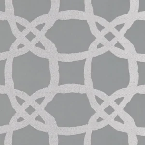 black-grey geometric jacquard fabric from Clarke & Clarke