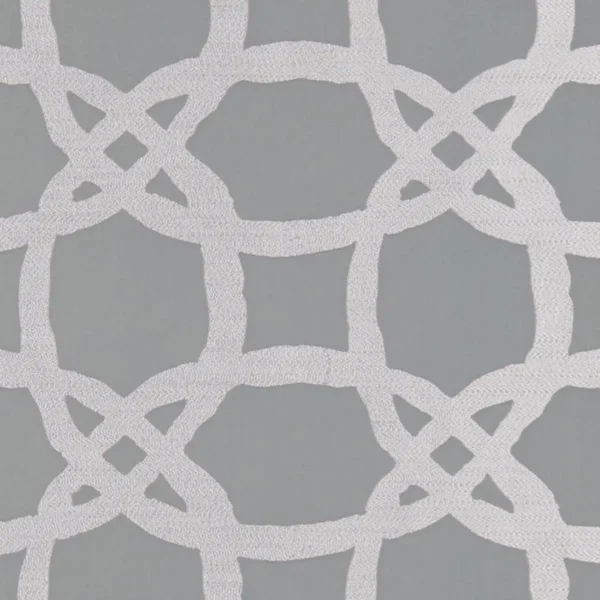 Fascino Fabric - Pewter by black-grey geometric jacquard fabric from Clarke & Clarke