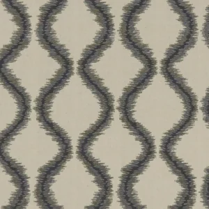 black-grey geometric jacquard fabric from Clarke & Clarke