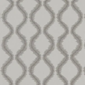black-grey geometric jacquard fabric from Clarke & Clarke