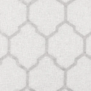 black-grey geometric voile-sheer fabric from Clarke & Clarke