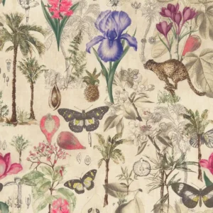 multicolour animal cotton fabric from Clarke & Clarke