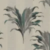 green botanical embroideried fabric from Clarke & Clarke