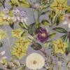 green botanical velvet-chenille fabric from Clarke & Clarke