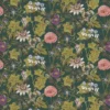 green botanical velvet-chenille fabric from Clarke & Clarke