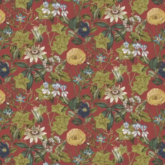 Passiflora Fabric - Rouge swatch