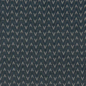 blue geometric velvet-chenille fabric from Clarke & Clarke