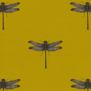 yellow animal printed fabric from Clarke & Clarke