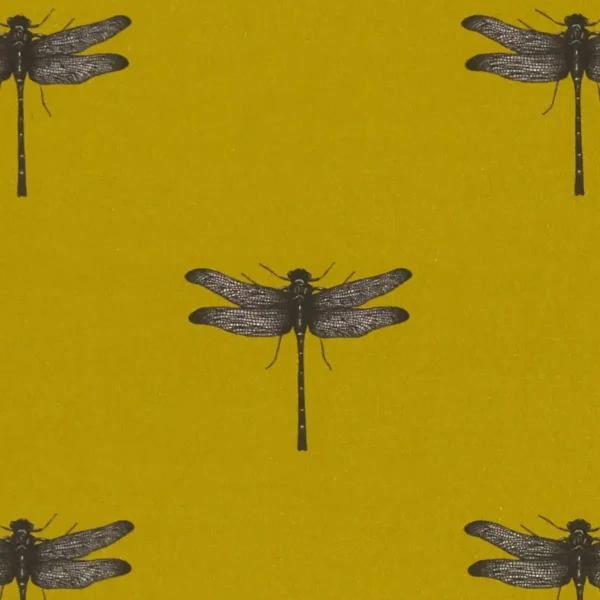 Azure Fabric - Ochre by yellow animal printed fabric from Clarke & Clarke