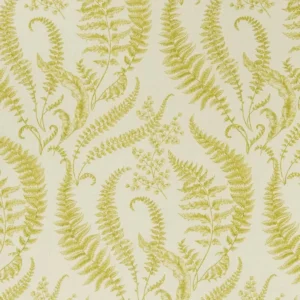 yellow botanical printed fabric from Clarke & Clarke