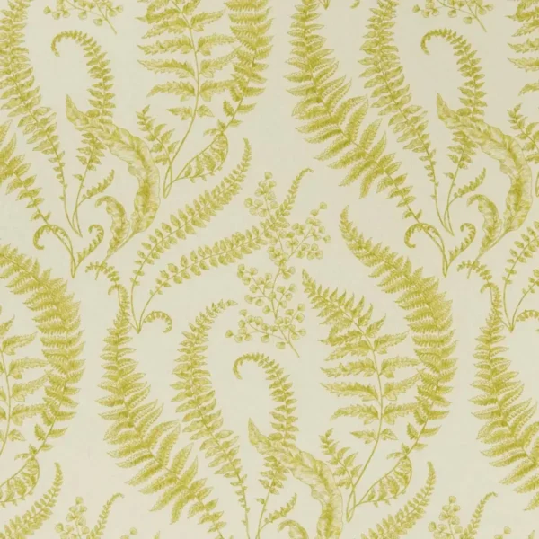 yellow botanical printed fabric from Clarke & Clarke