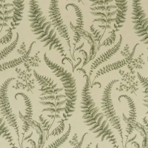 green botanical printed fabric from Clarke & Clarke
