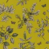 yellow botanical printed fabric from Clarke & Clarke
