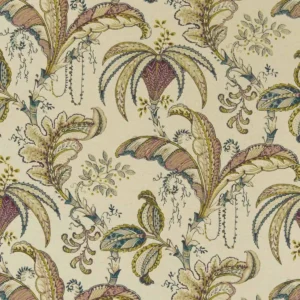 multicolour botanical printed fabric from Clarke & Clarke