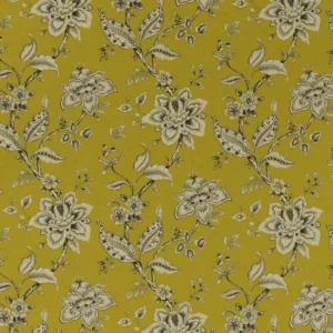 black-grey botanical printed fabric from Clarke & Clarke
